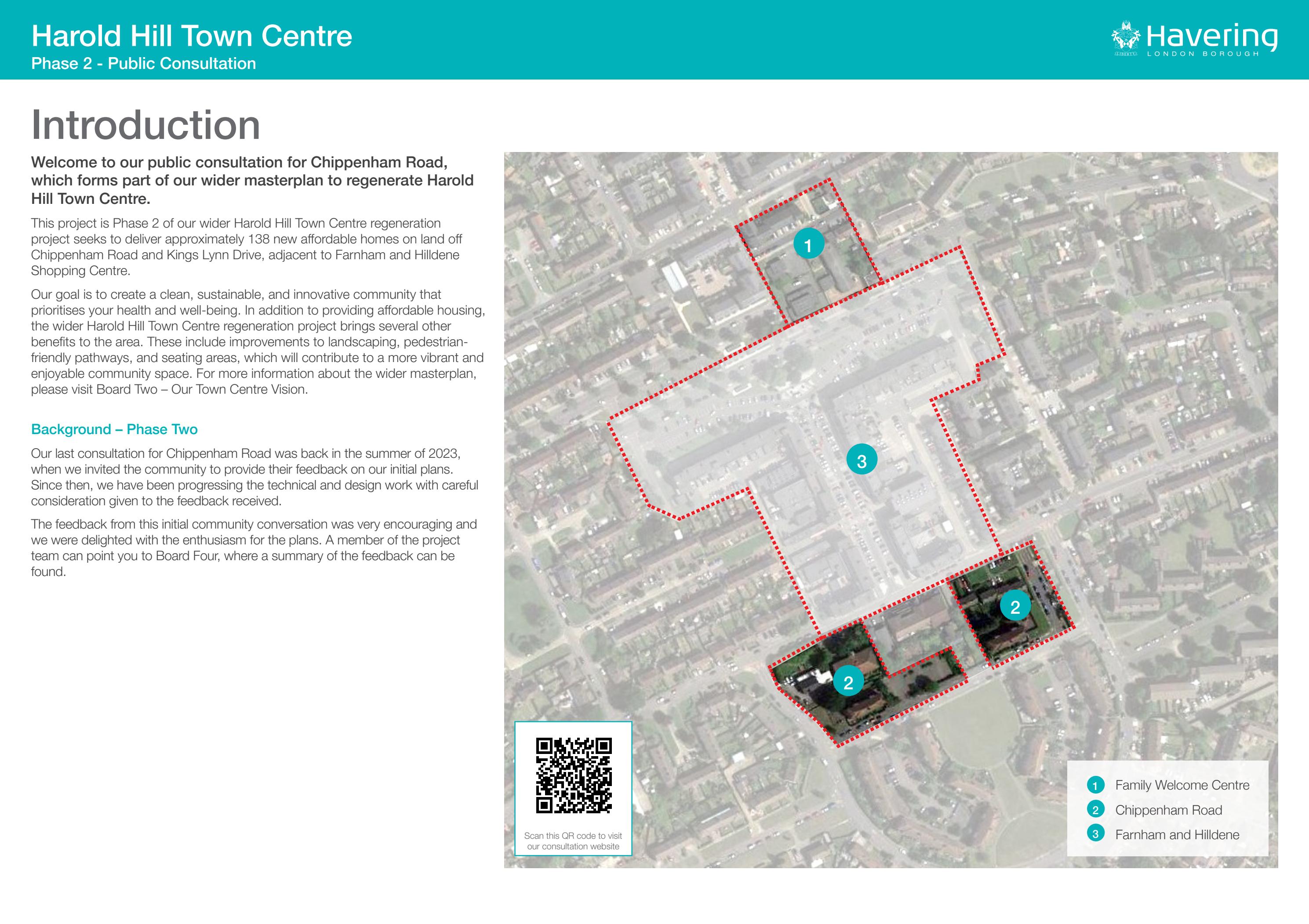 Exhibition boards for the Harold Hill Town Centre Masterplan phase 2