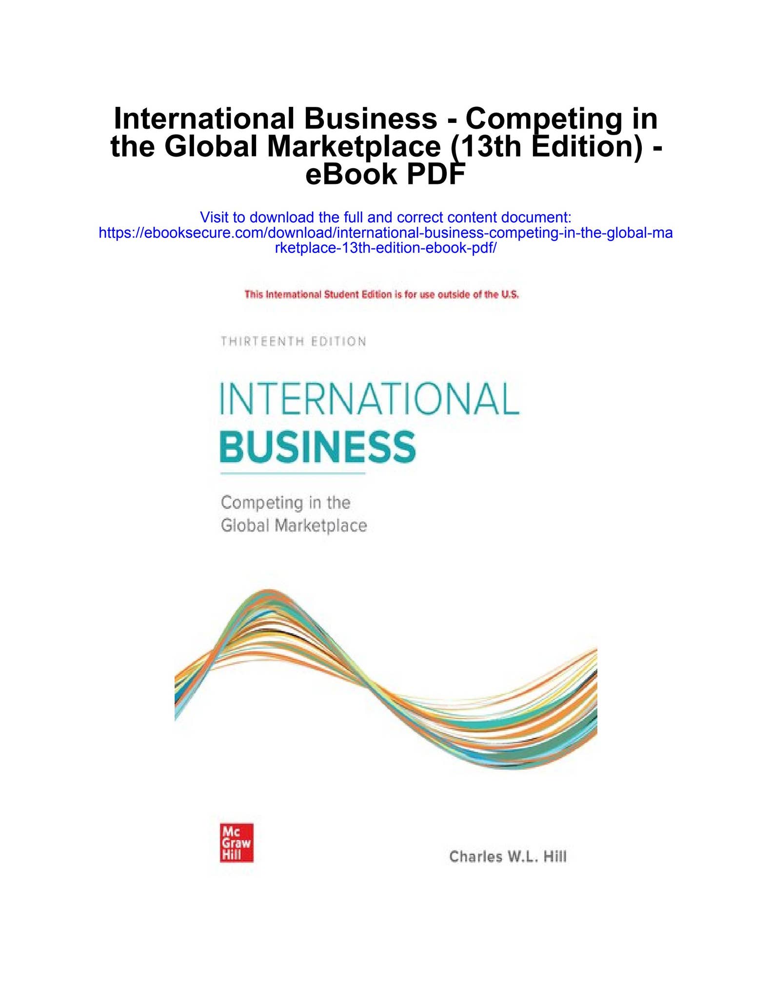INTERNATIONAL BUSINESS COMPETING IN THE GLOBAL MARKETPLACE PDF FREE DOWNLOAD visual data 6
