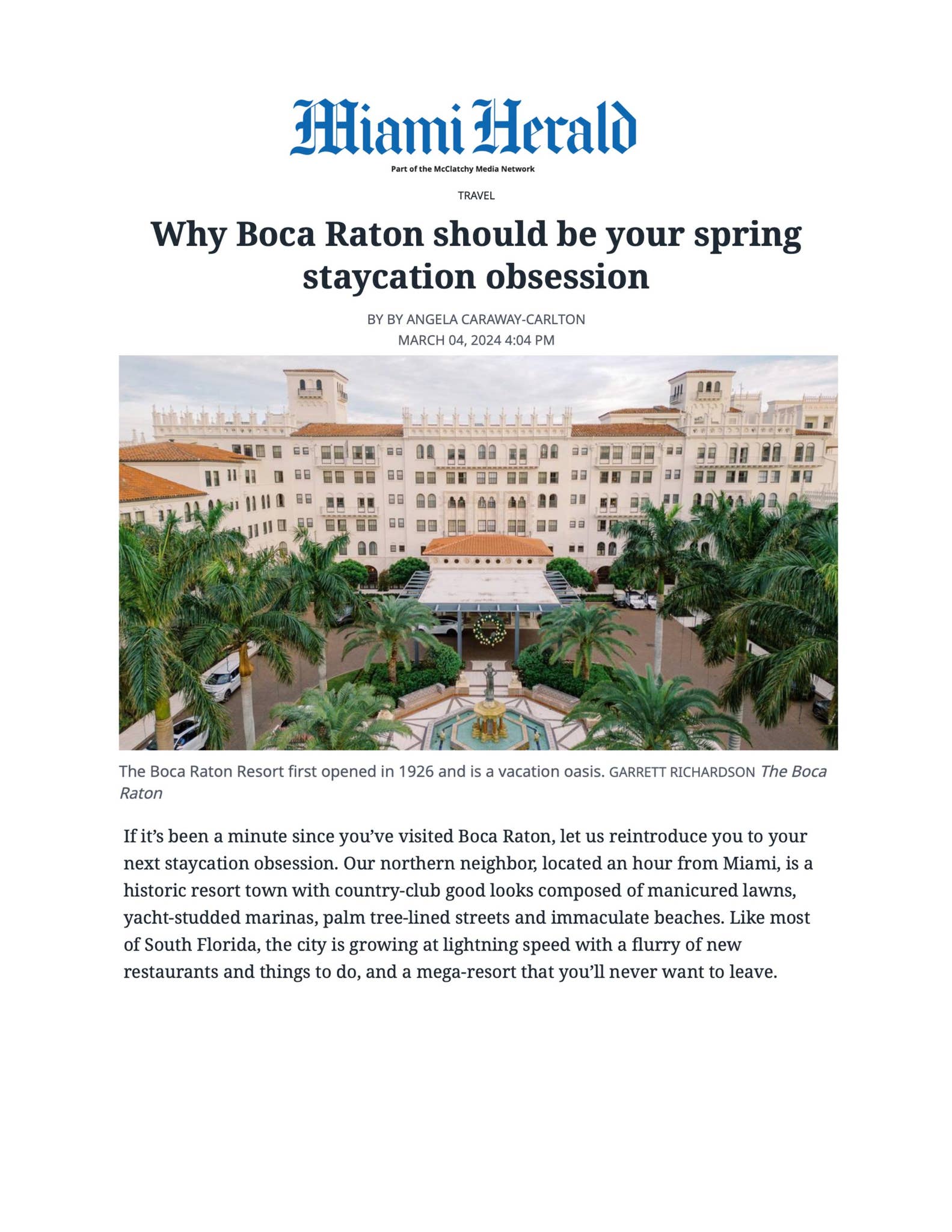 Why The Boca Raton Should Be Your Spring Staycation Obsession by ...