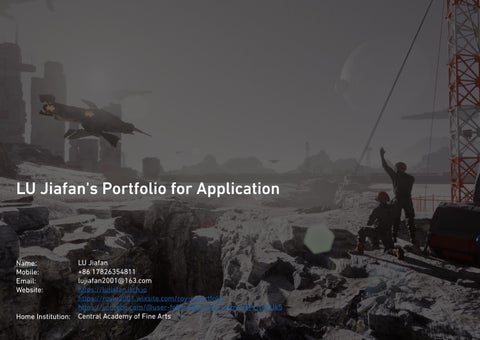 LU Jiafan's Portfolio for Application