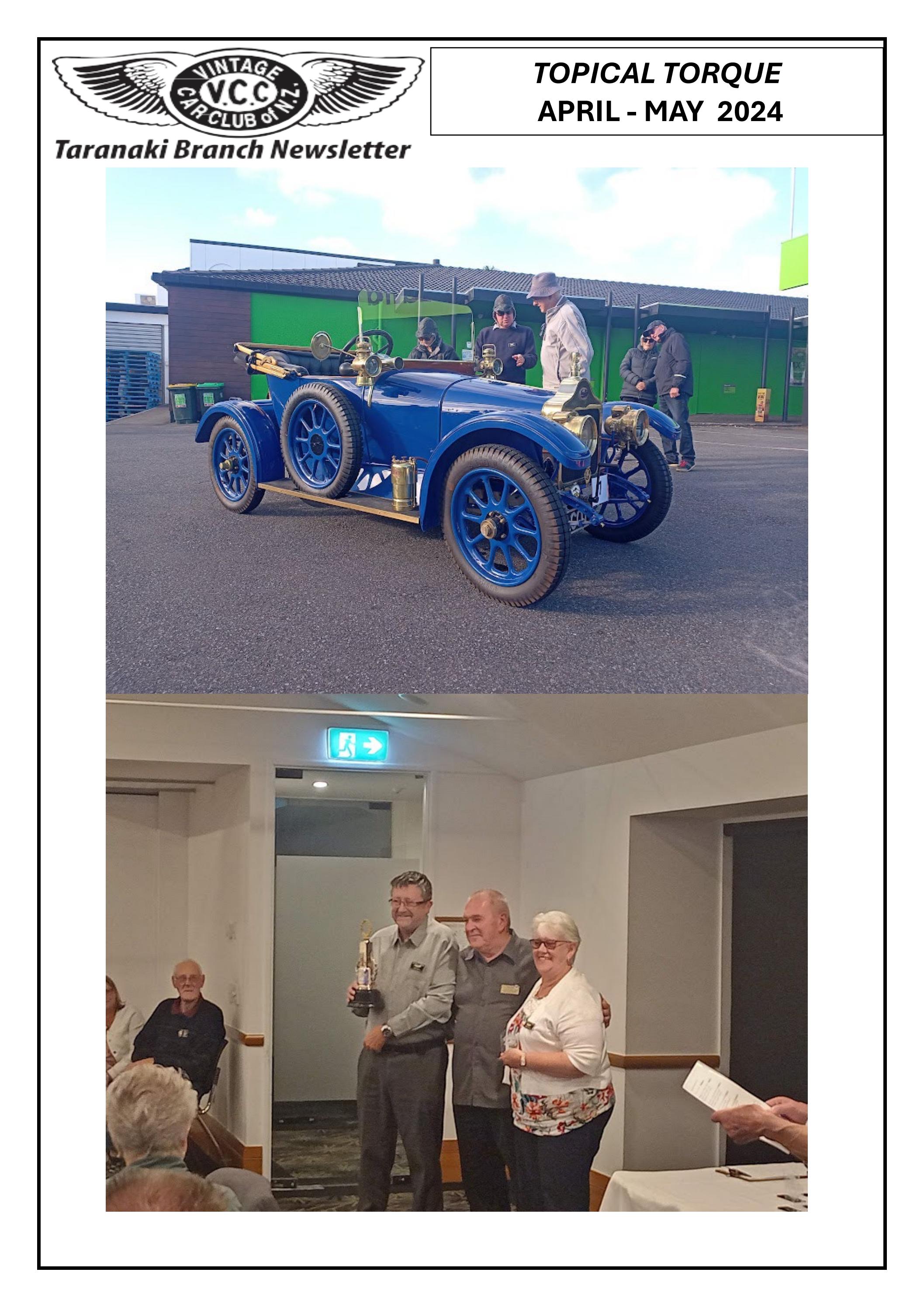 VCC TARANAKI TOPICAL TORQUE APRIL/MAY 2024 by Vintage Car Club of New