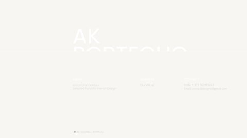 Anna Karacoulidou I Selected Portfolio