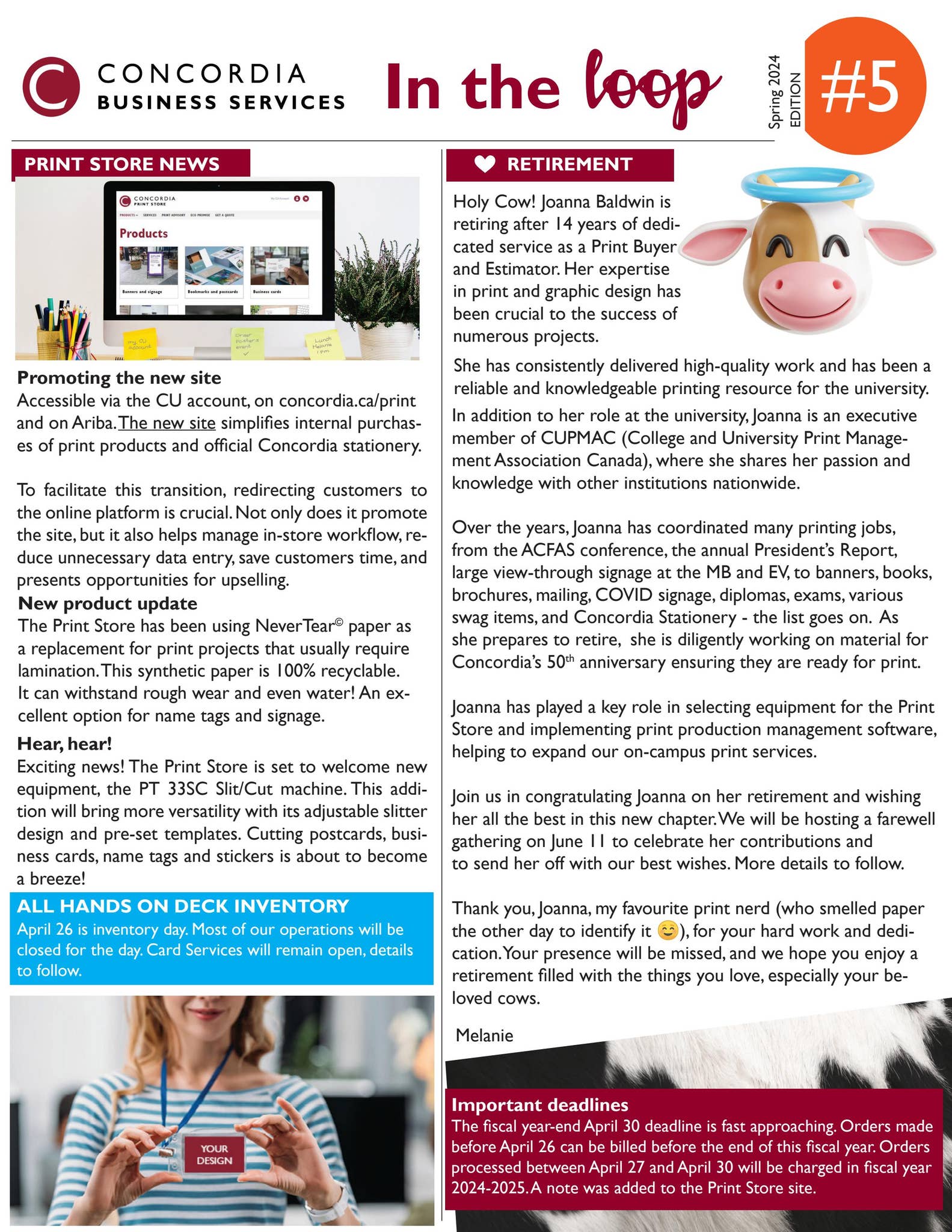 In the loop Spring 2024 edition by Concordia Business Services - Issuu