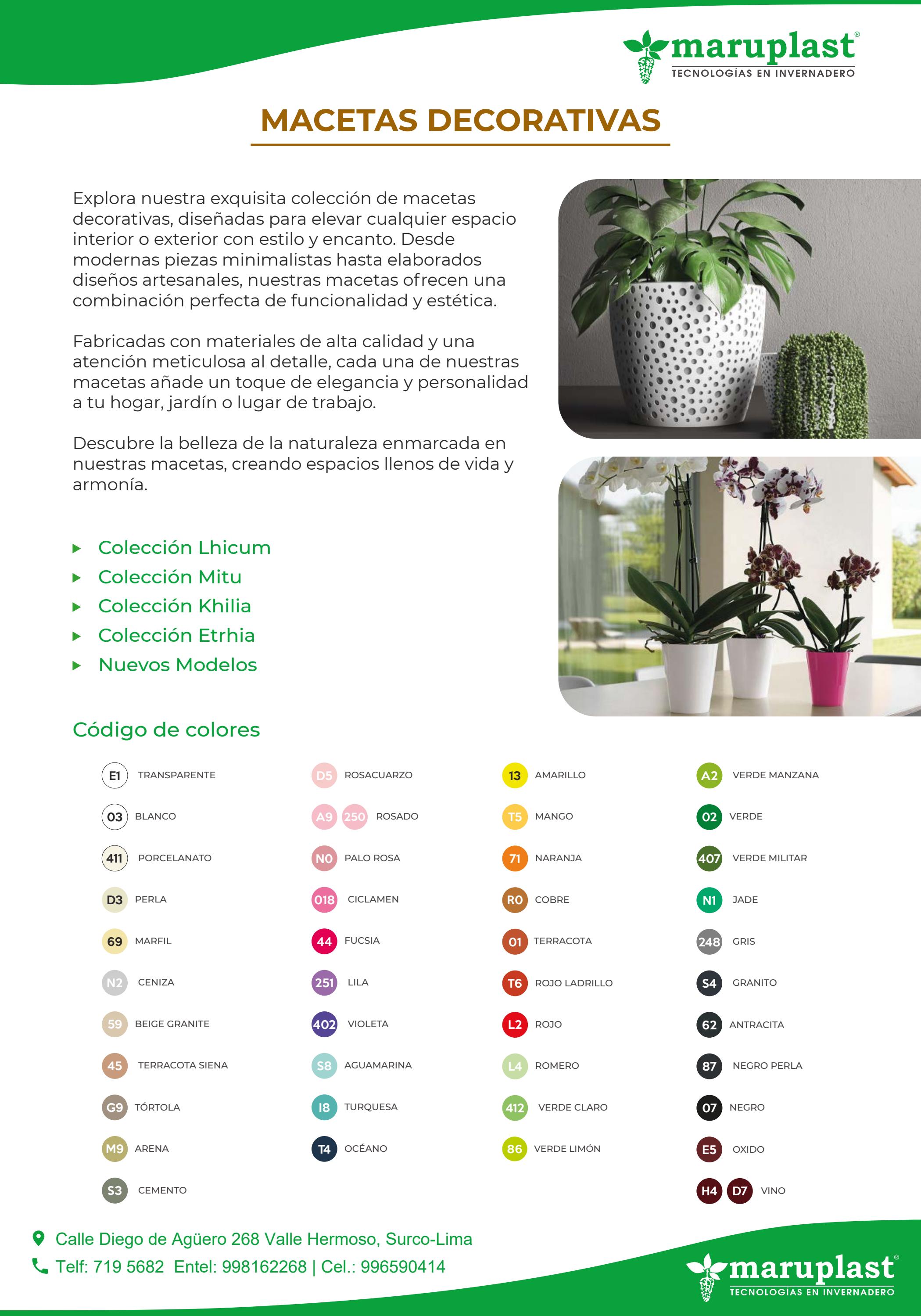 Catálogo de Macetas Decorativas by Maruplast Internacional - Issuu