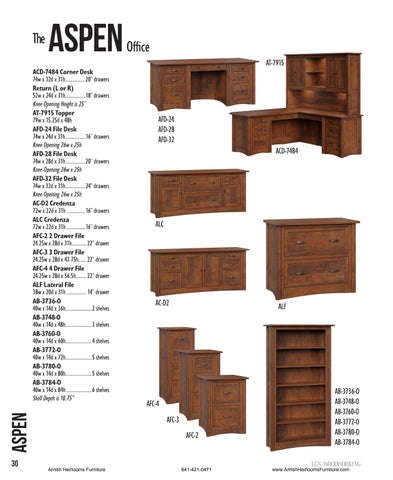 Amish Heirlooms Furniture 家具目录 · L&N woodworking 办公 家具 第 19 页