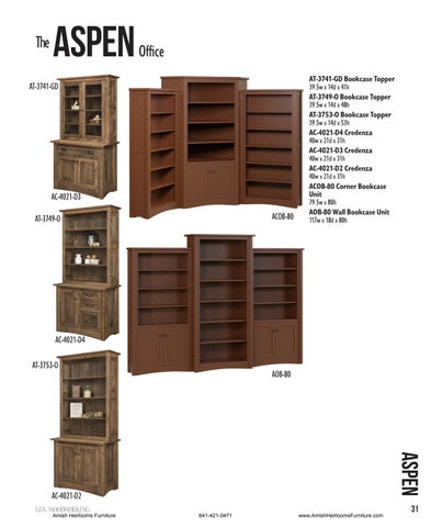 Amish Heirlooms Furniture 家具目录 · L&N woodworking 办公 家具 第 20 页