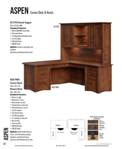 Amish Heirlooms Furniture 家具目录 · L&N woodworking 办公 家具 第 21 页