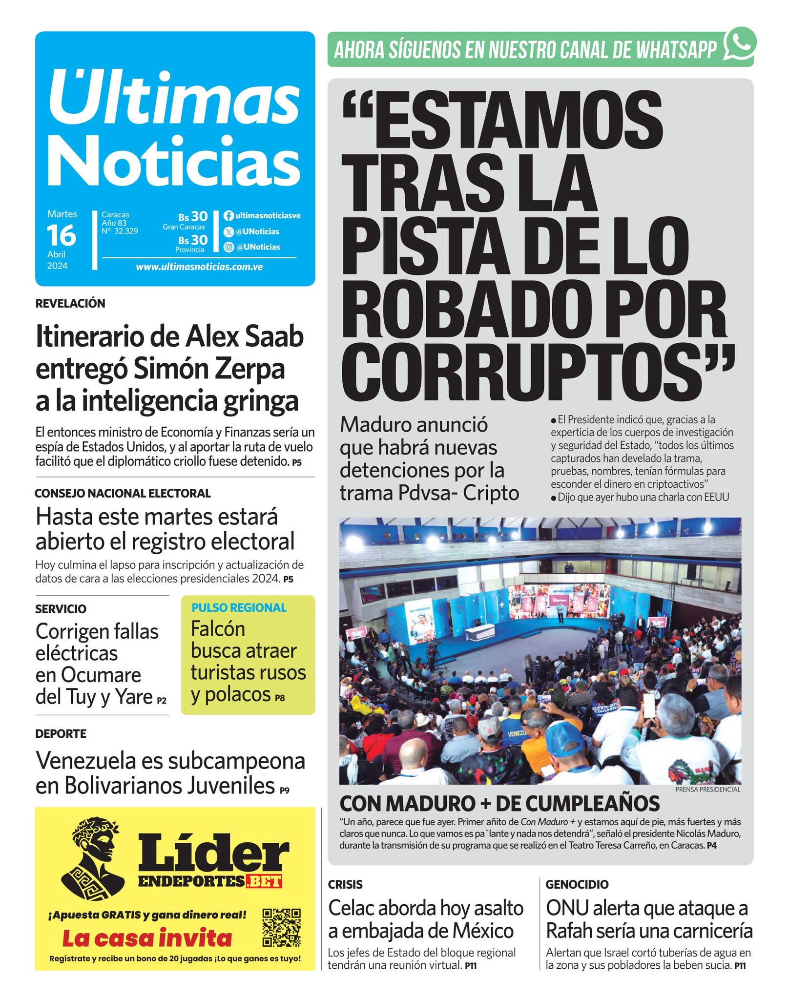 UN160424 by Últimas Noticias - Issuu
