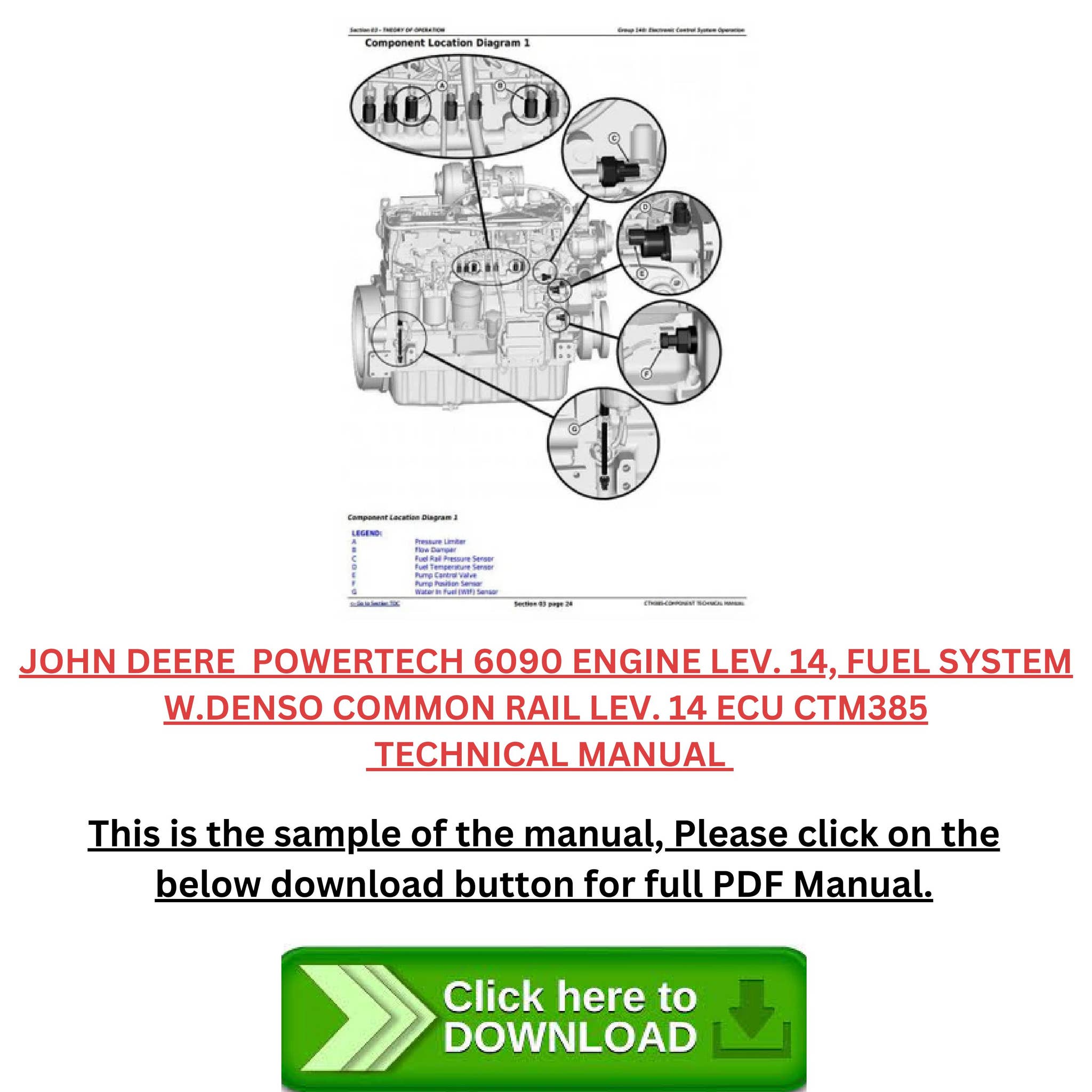 JOHN DEERE POWERTECH 6090 ENGINE LEV. 14, FUEL SYSTEM W