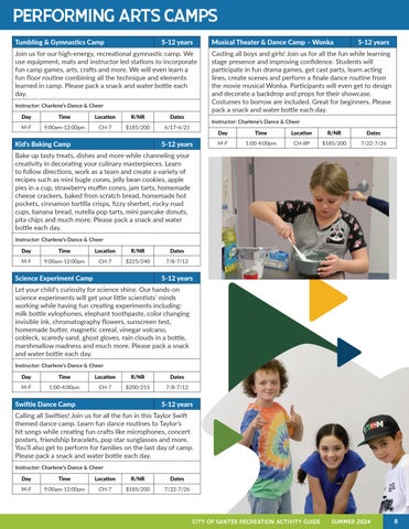 Summer 2024 Recreation Activity Guide by City of Santee Recreation ...