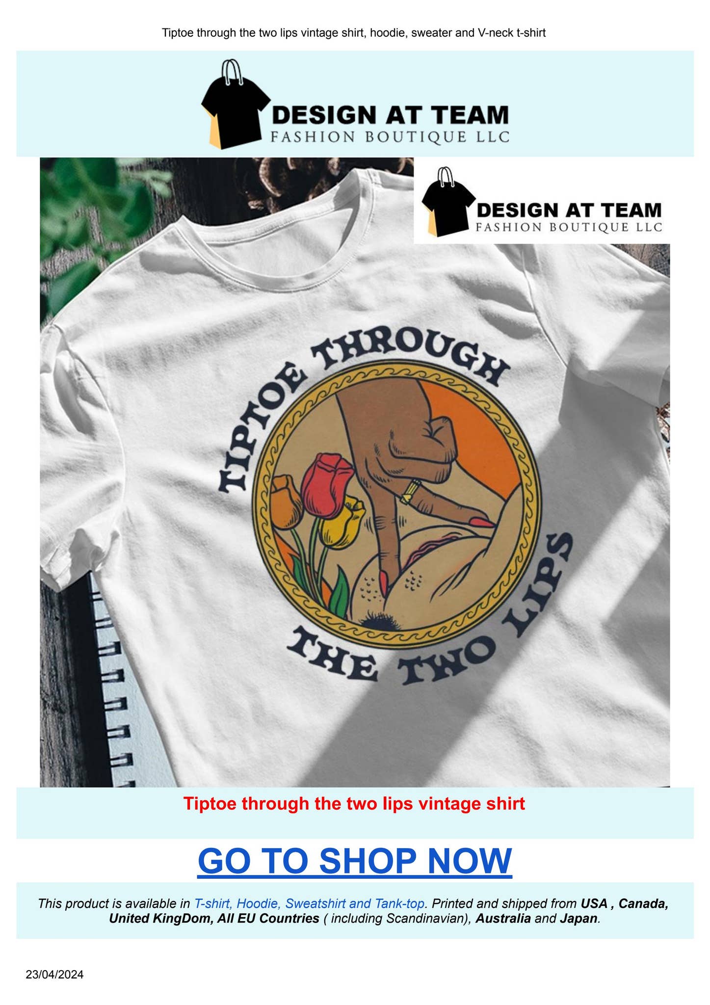 I'm Not The Type To Tiptoe Through The Tulips Sweatshirt main image 0