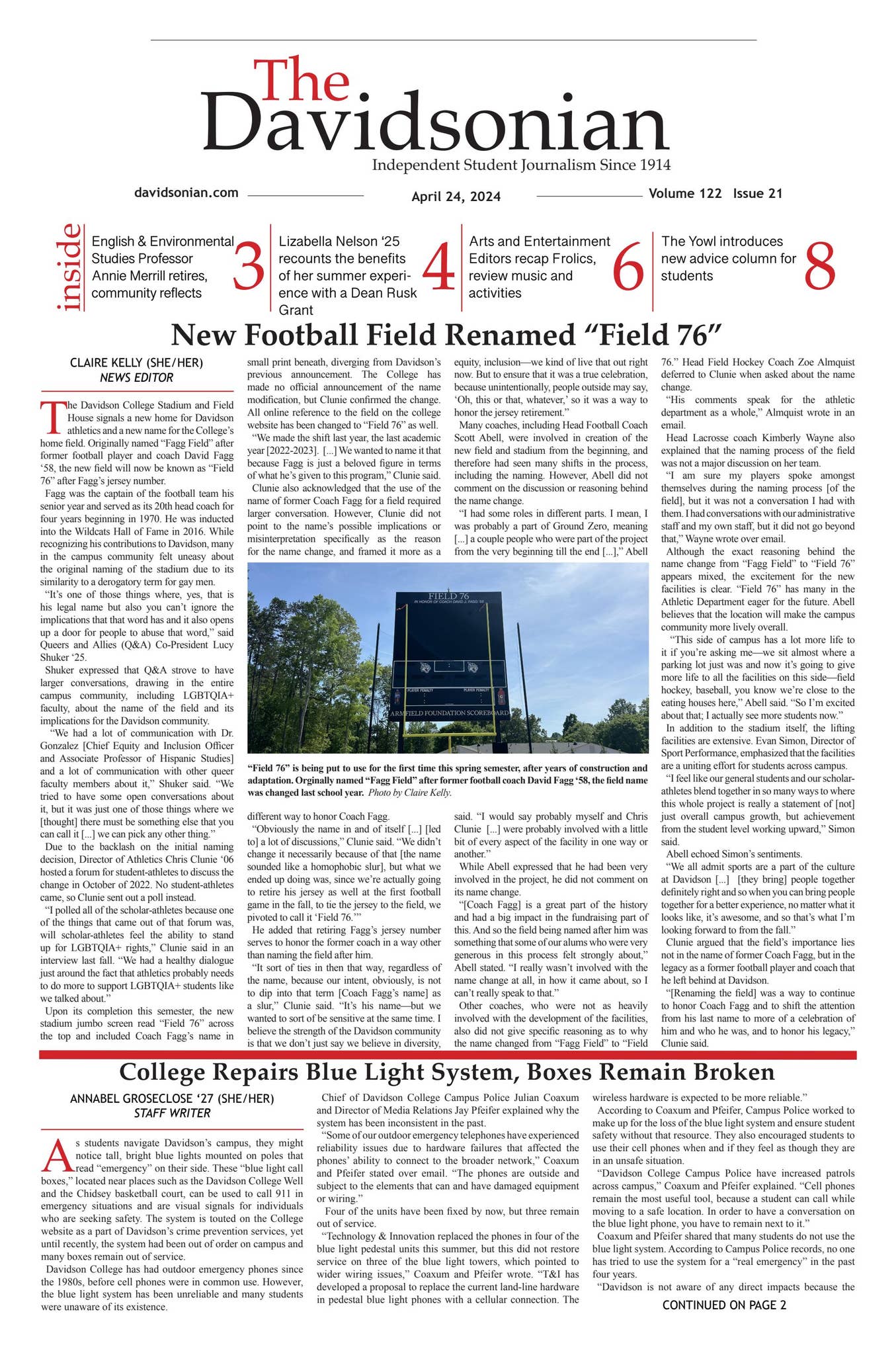 Davidsonian 4.24 by The Davidsonian - Issuu