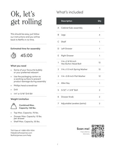 nathanjameshome 家具目录 · Evelyn 玄关桌 Instruction Sheet 第 2 页