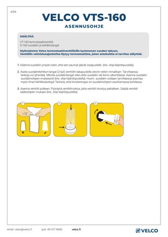 Cover of "Velco VTS Asennusohje"