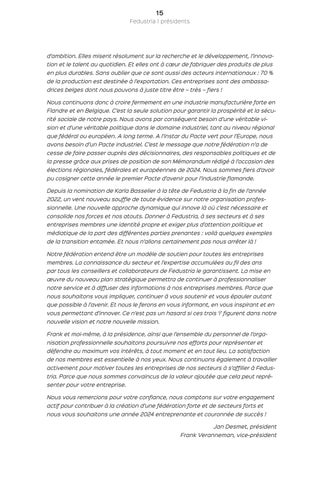 Rapport annuel Fedustria 2023-2024 第 17 页