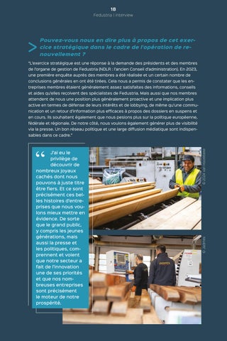 Rapport annuel Fedustria 2023-2024 第 20 页