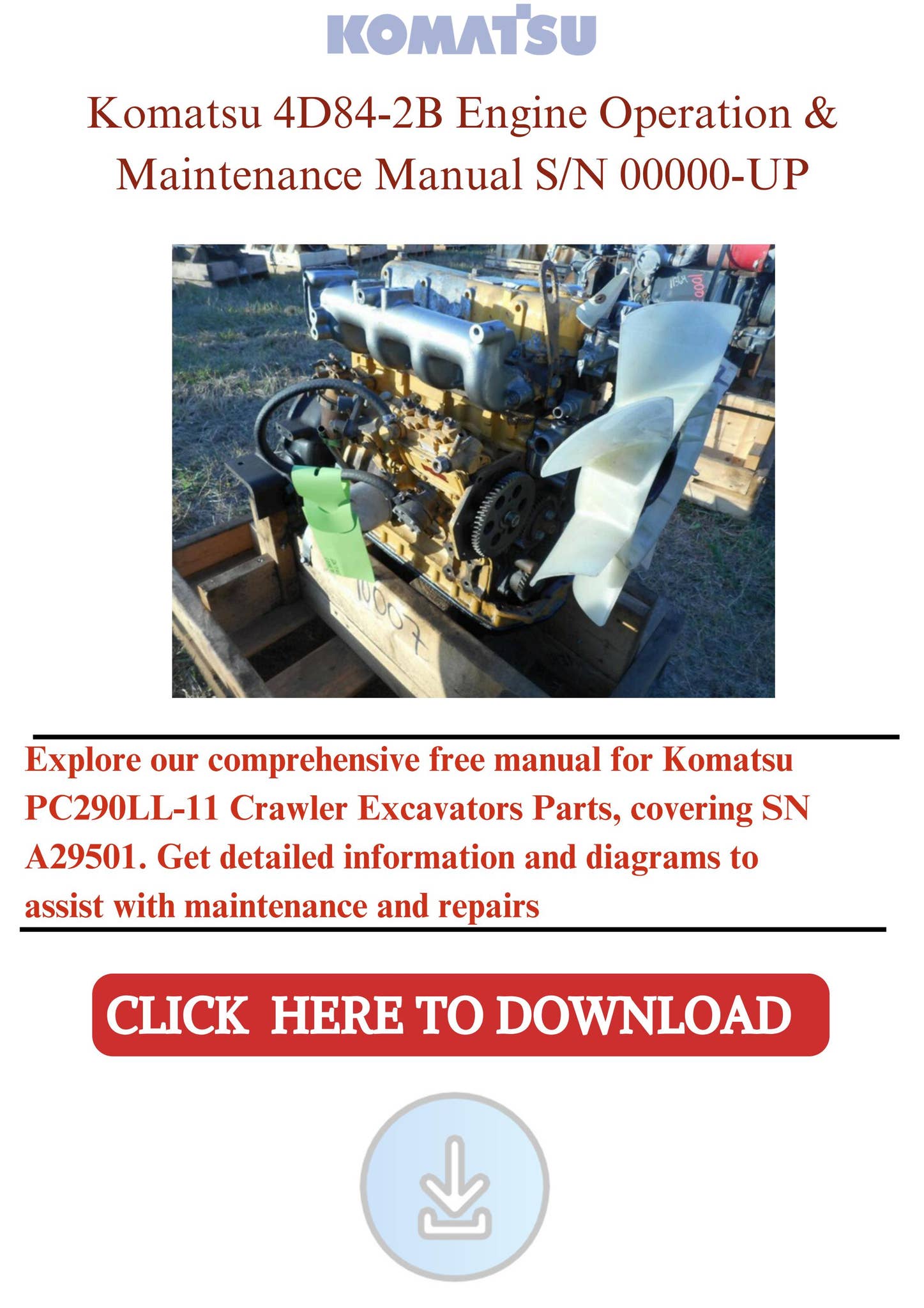 Komatsu 4D84-2B Engine Operation & Maintenance Manual S