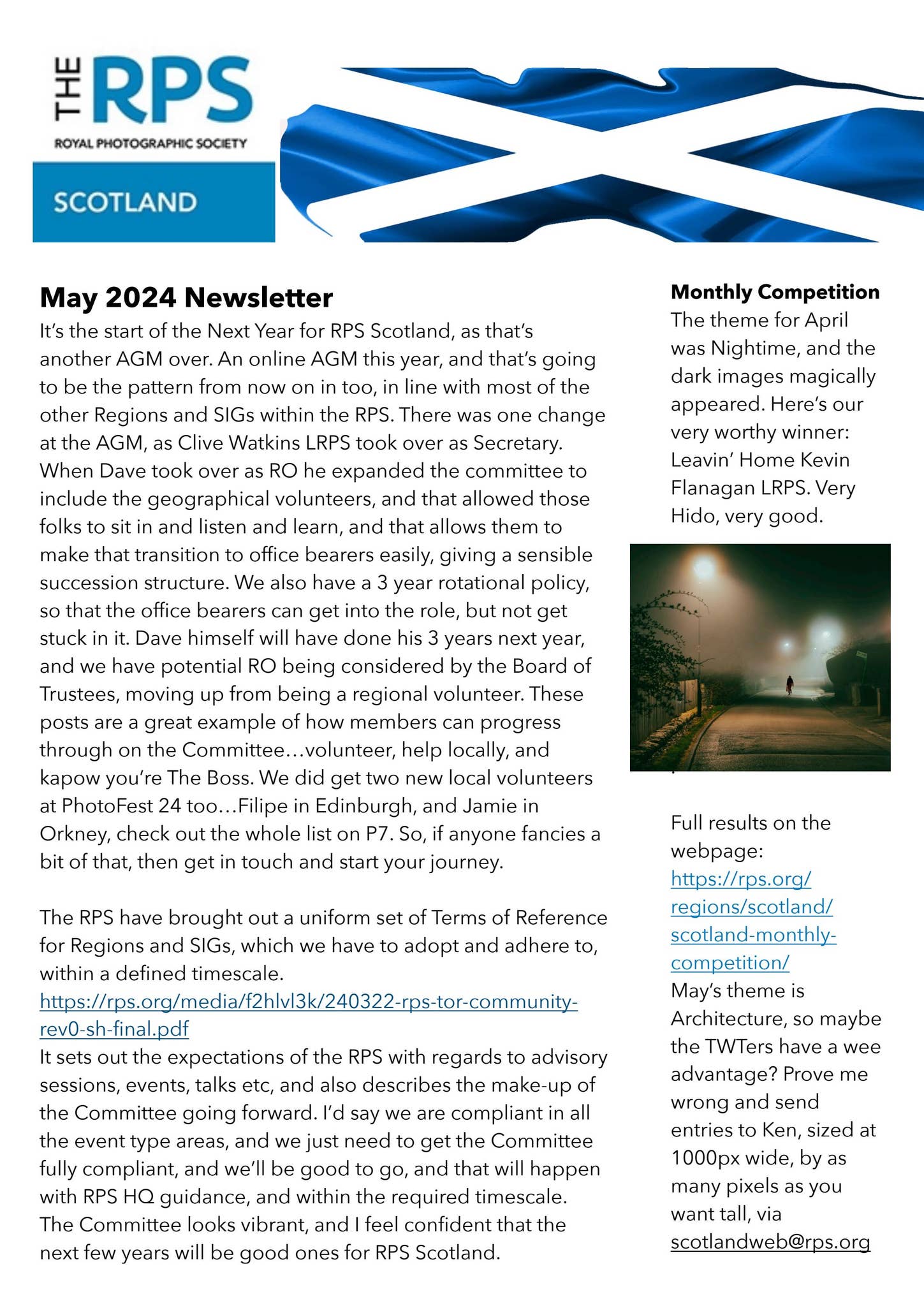 Newsletter Rspc RPS Scotland May 24 Newsletter by Royal Photographic Society - Issuu