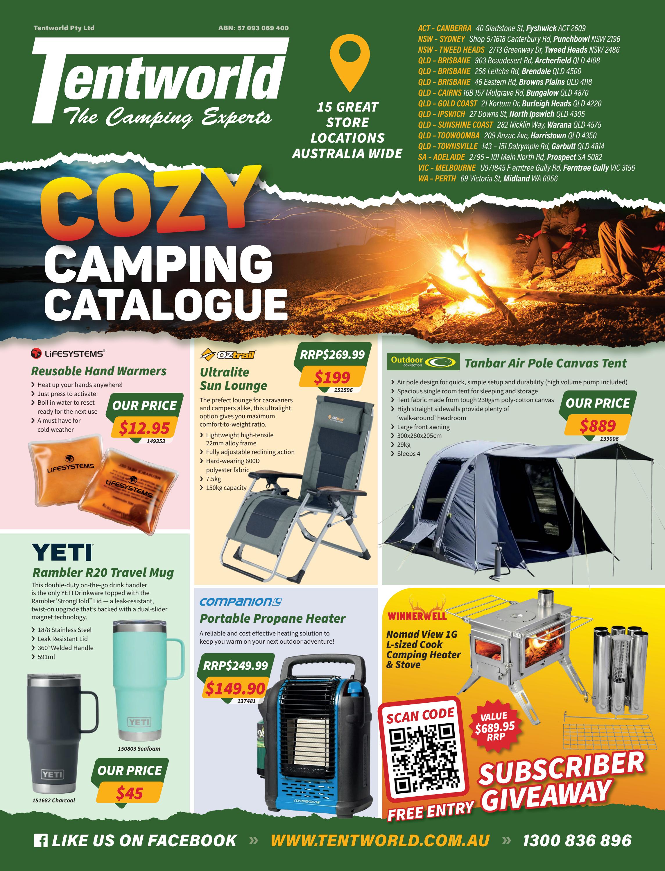 Tentworld May 2024 Cozy Camping Catalogue by Tentworld The Camping