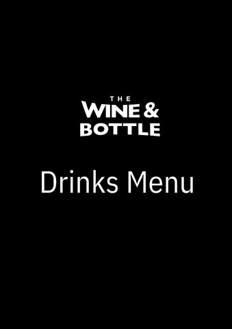 wine bootlle menu