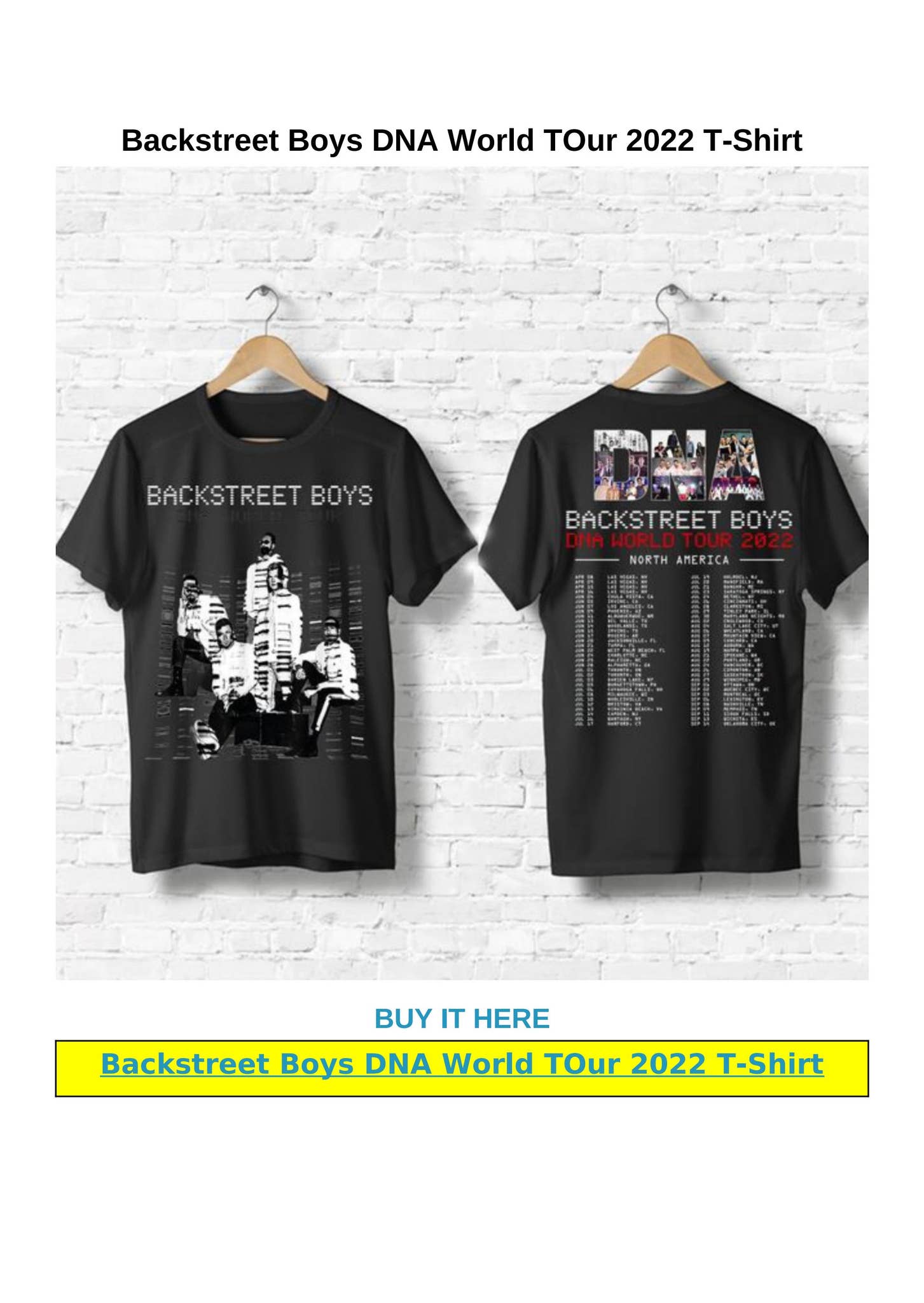新品未使用　Backstreetboys DNA World tour Tシャツ Amazon.com: Backstreet Boys – DNA World Tour Long Sleeve T