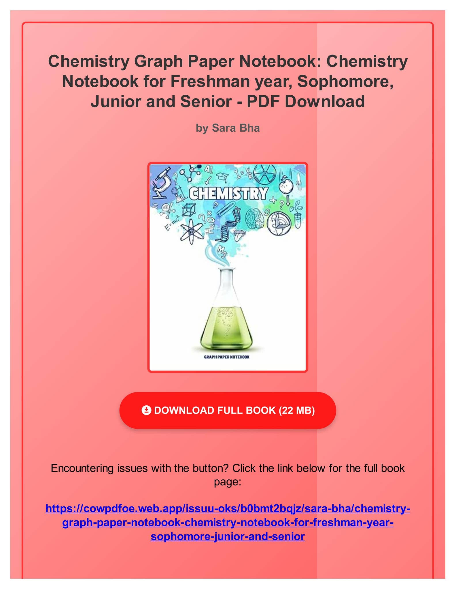 (PDF PDF) Chemistry Graph Paper Notebook: Chemistry Notebook for ...