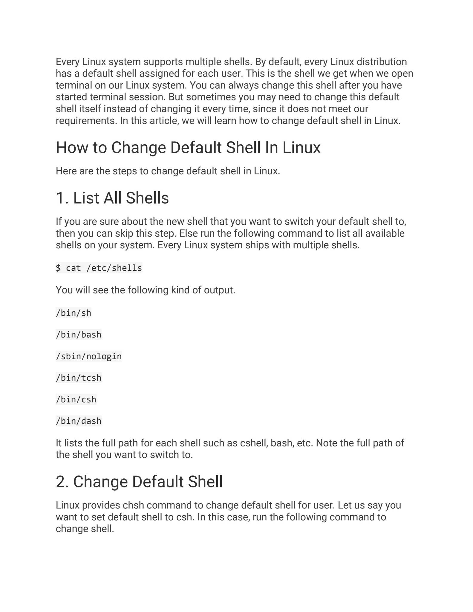 How to Change Default Shell In Linux by Techosha - Issuu