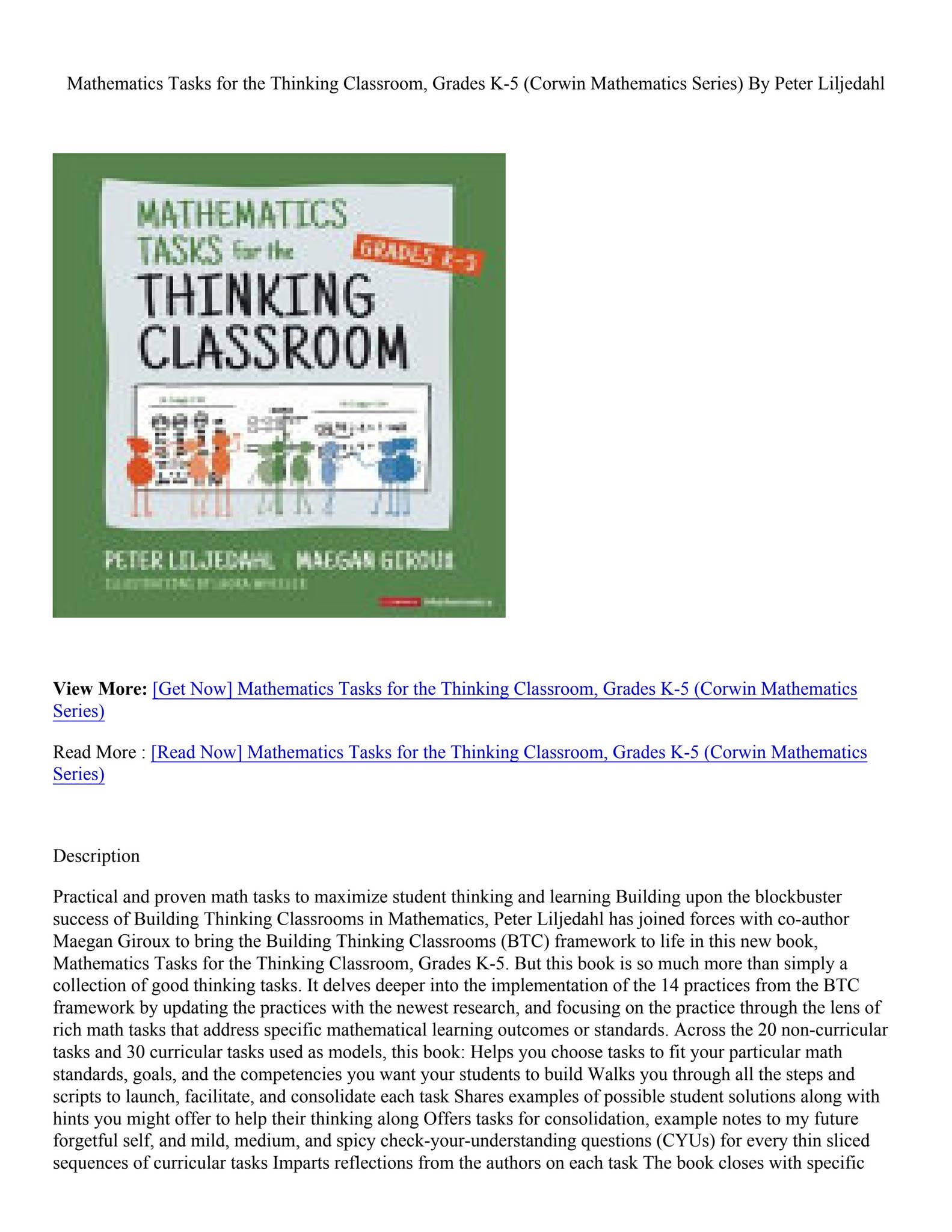  pdf download mathematics tasks for the thinking classroom grades k 5
