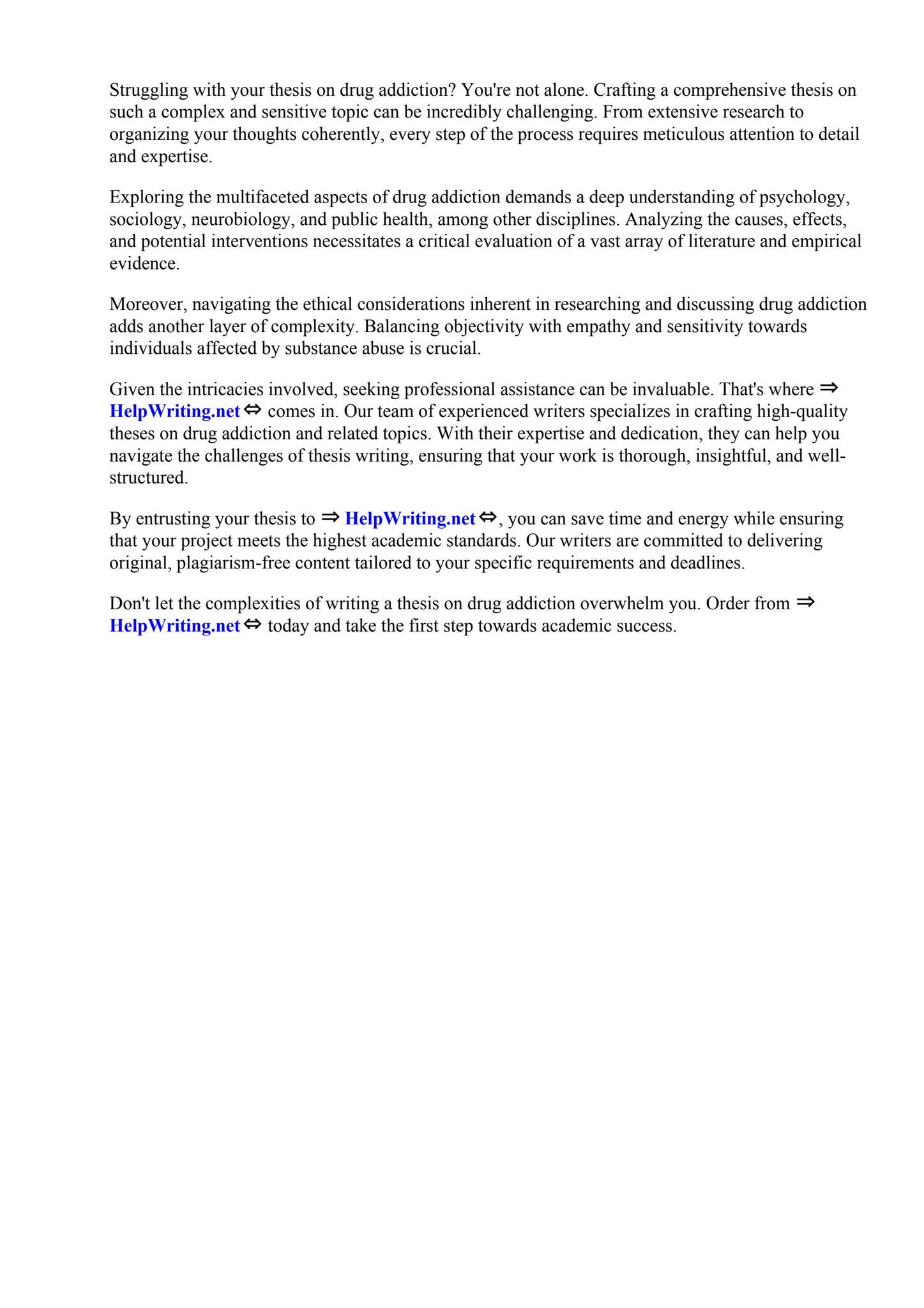 Thesis Of Drug Addiction by Lewis & Clark College - Issuu