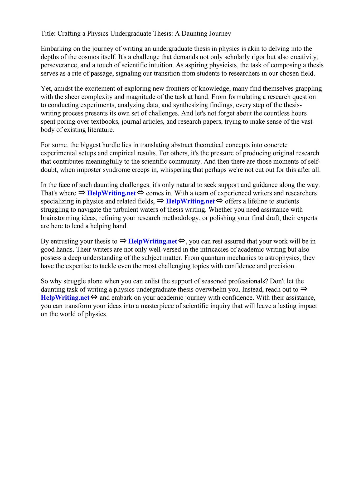 Physics Undergraduate Thesis Example by Lewis & Clark College Issuu