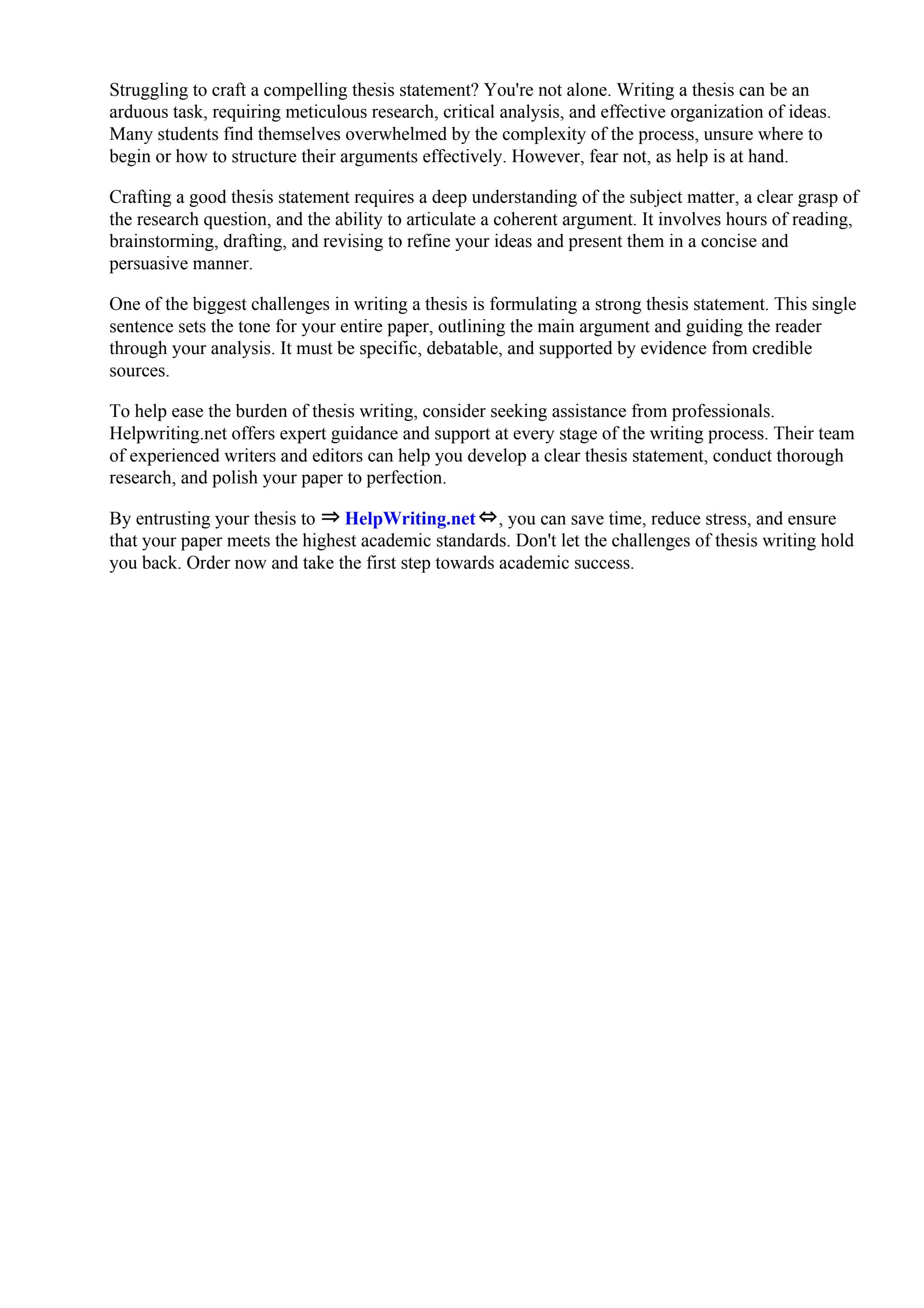 Steps To A Good Thesis Statement By Stevens Institute Of Technology Issuu