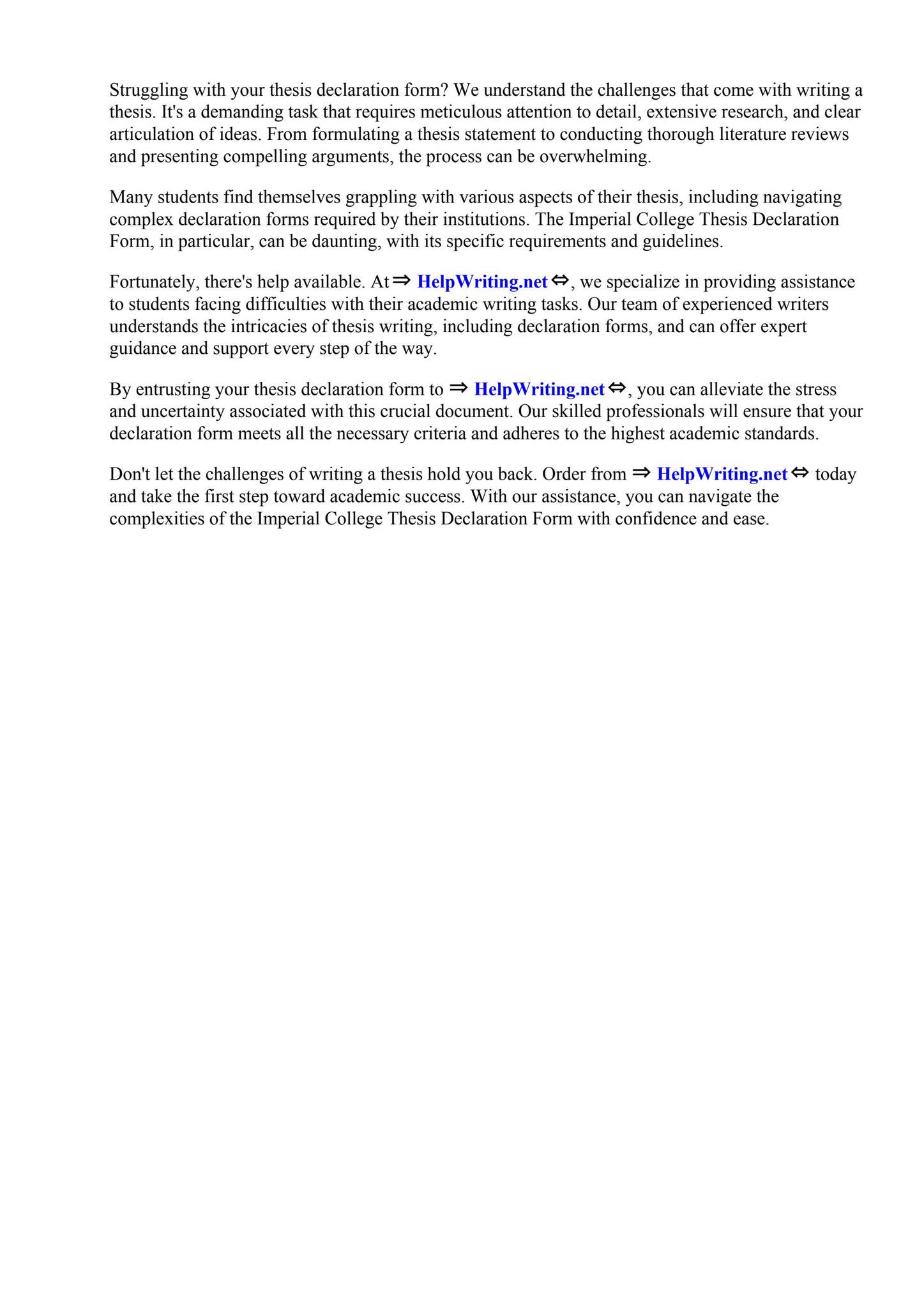 Imperial College Thesis Declaration Form by Angeles College - Issuu