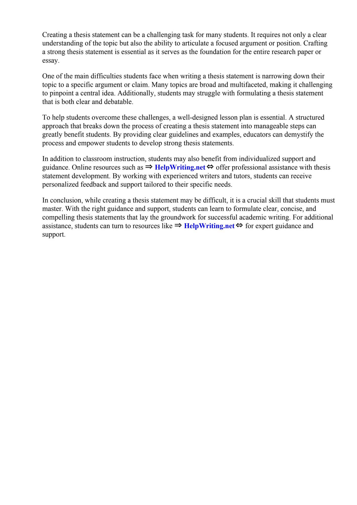 Creating A Thesis Statement Lesson Plan by University of Pittsburgh - Issuu