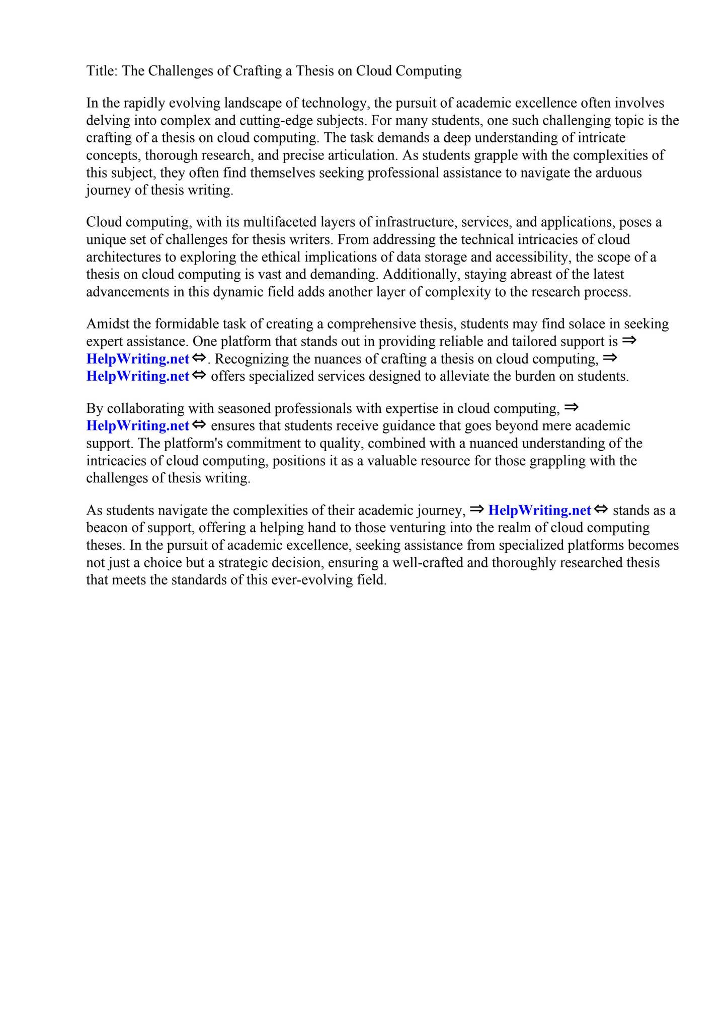 Thesis On Cloud Computing by Salem College - Issuu
