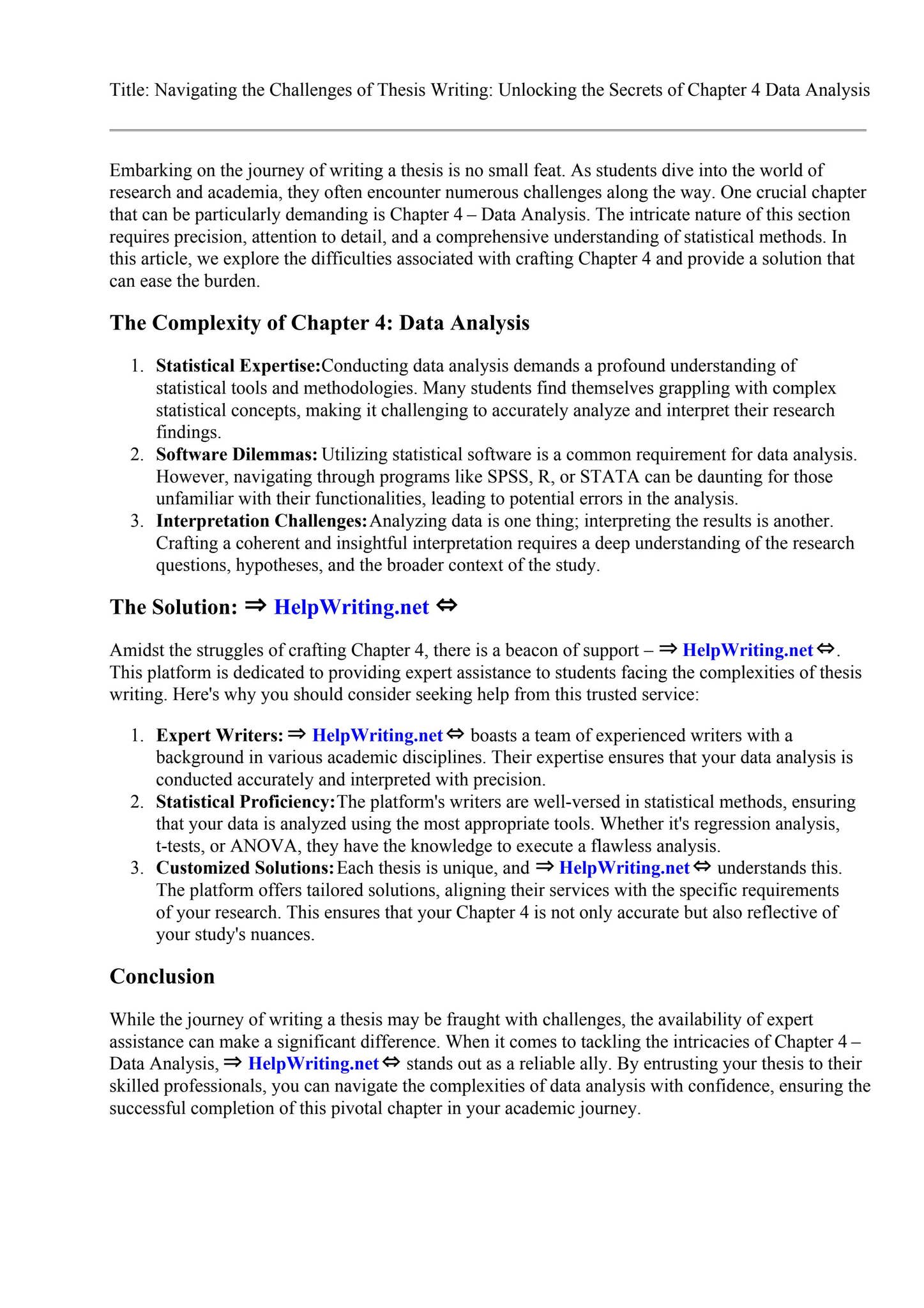 Sample Thesis Chapter 4 Data Analysis by Iona University - Issuu