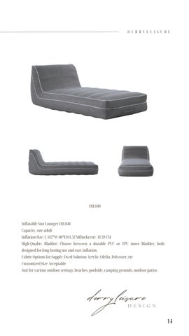 Inflatable Leisure Furniture Expert_Sabrina Derryleisure Inflatable 轻奢 Pool Lounger 家具目录 2024 第 15 页
