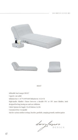 Inflatable Leisure Furniture Expert_Sabrina Derryleisure Inflatable 轻奢 Pool Lounger 家具目录 2024 第 18 页