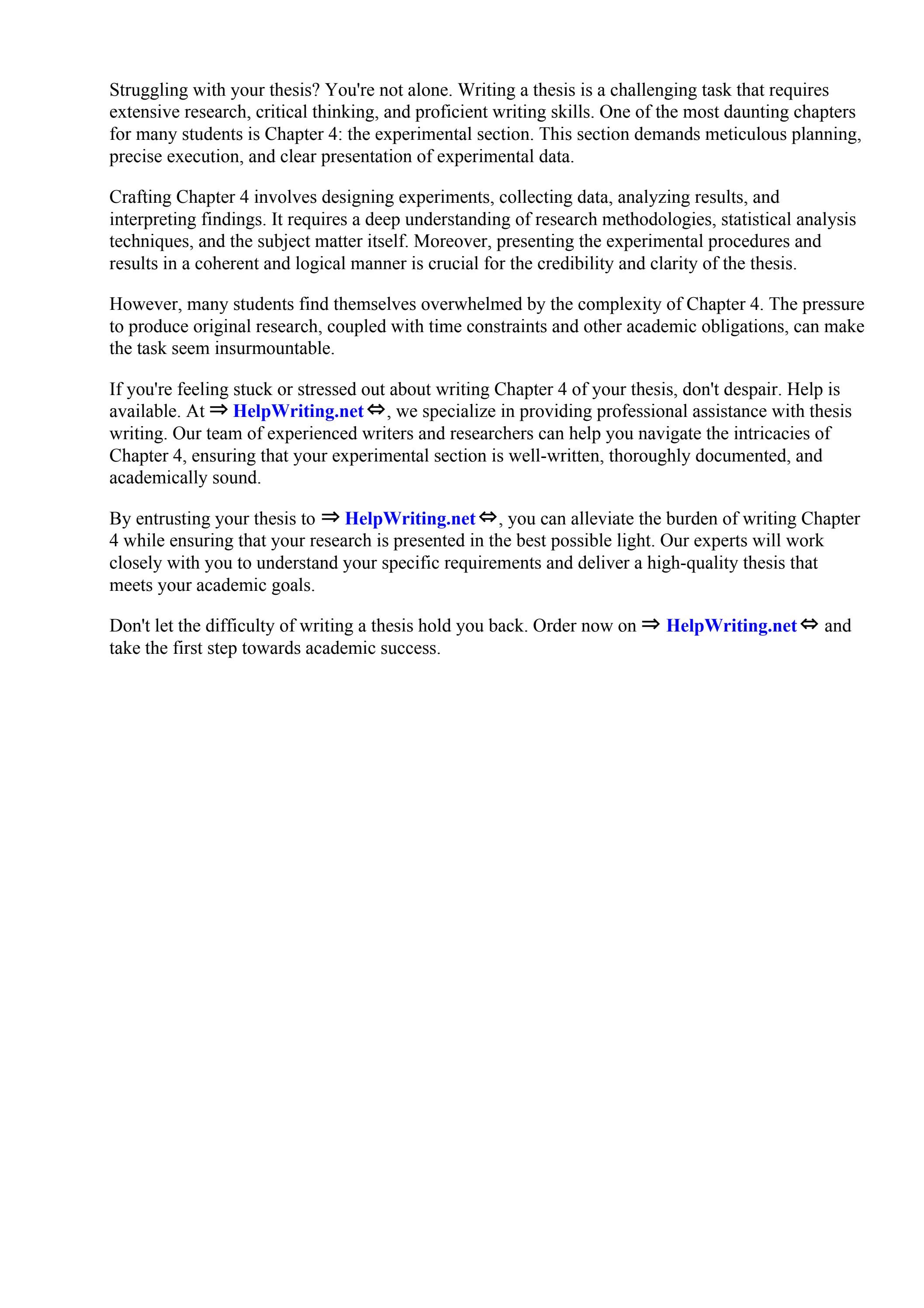 Chapter 4 Thesis Sample Experimental by Temple College - Issuu