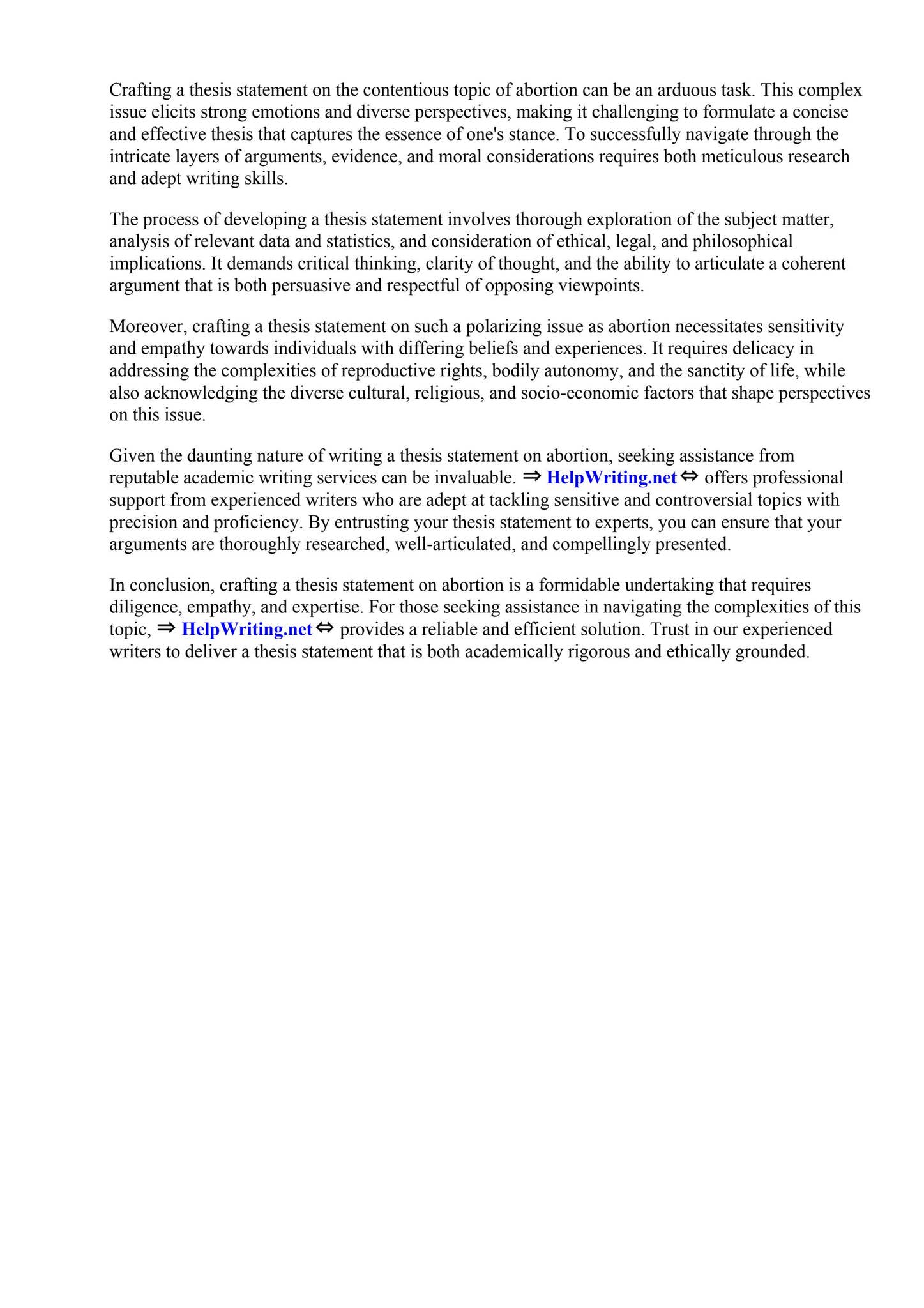 Thesis Statement On Against Abortion by Dabney S. Lancaster Community ...