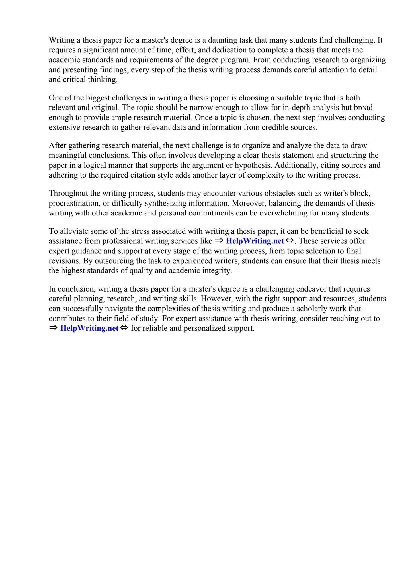 How To Write A Thesis Paper For A Masters Degree by Coppin State ...