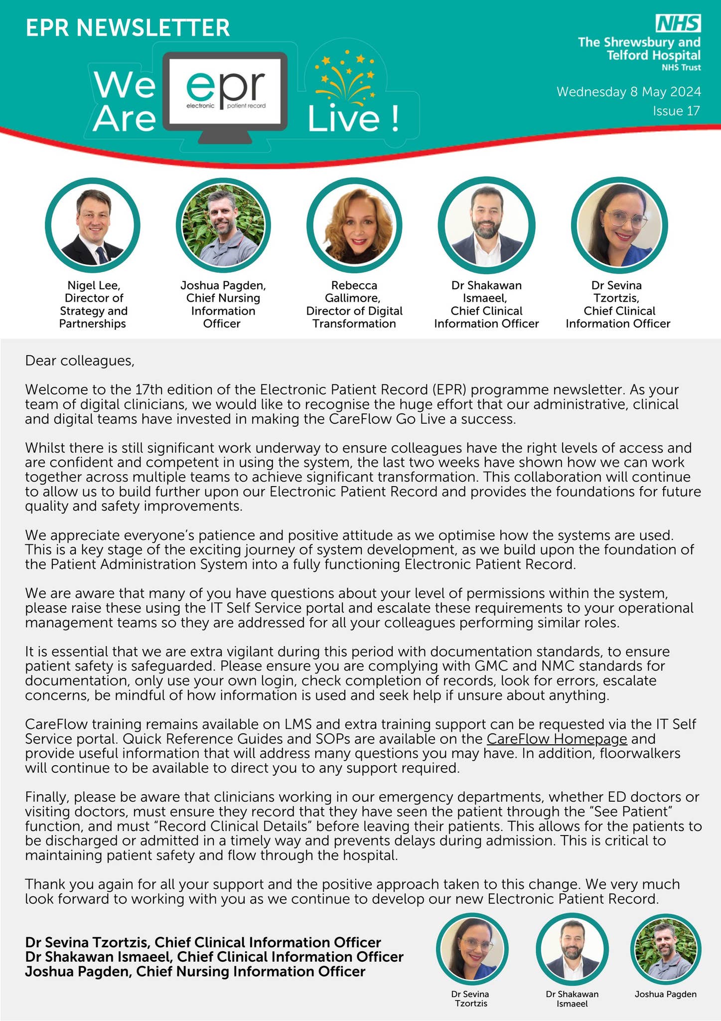 Nhs Ward Newsletter Example.pdf EPR Newsletter Issue 17 by The Shrewsbury and Telford Hospital NHS ...