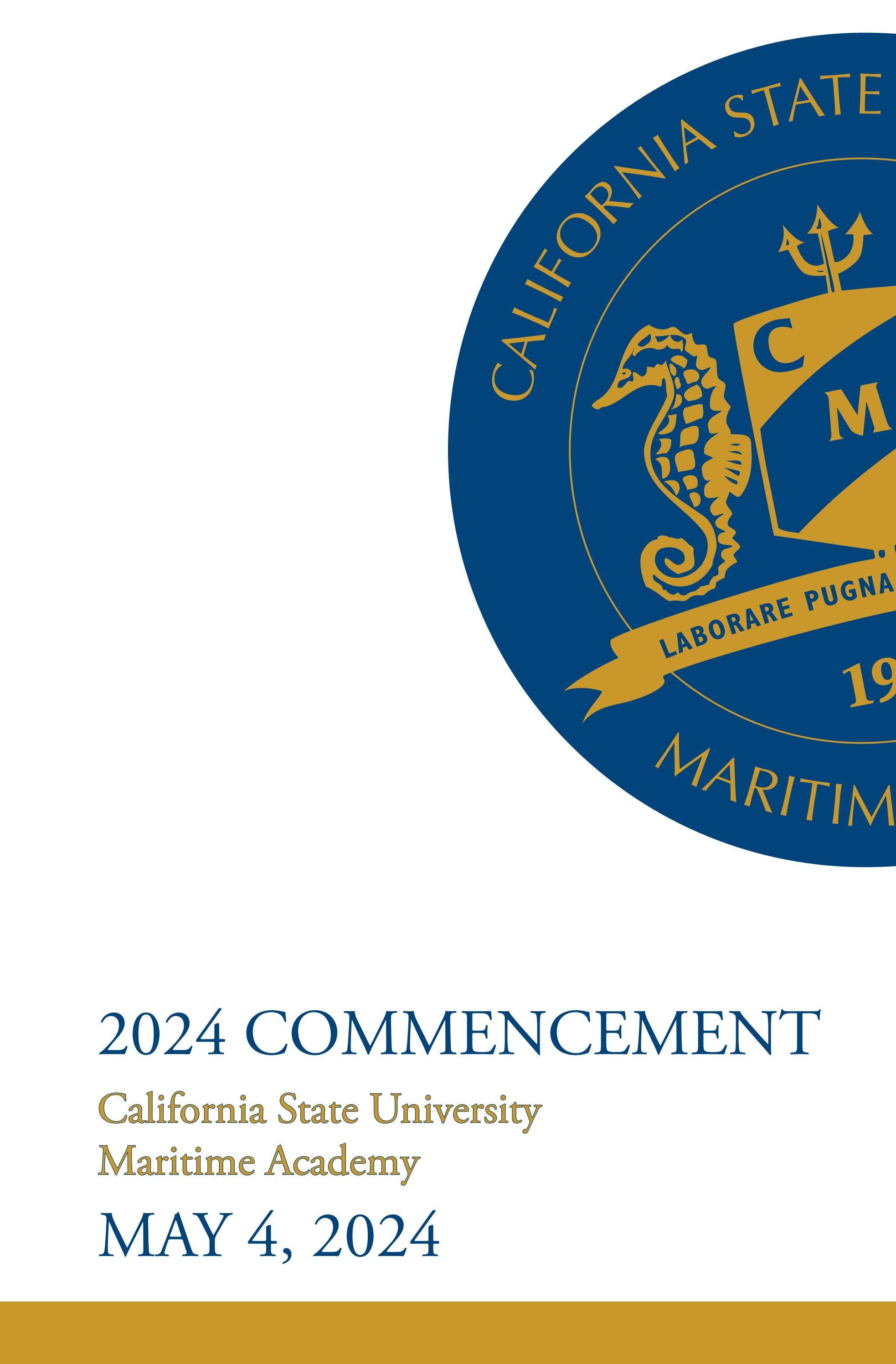 2024 Cal Maritime Commencement Program by California State University