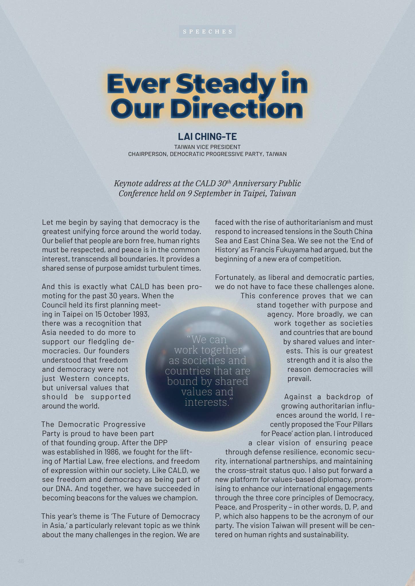 Ever Steady in Our Direction - Lai Ching-Te by CALD - Issuu