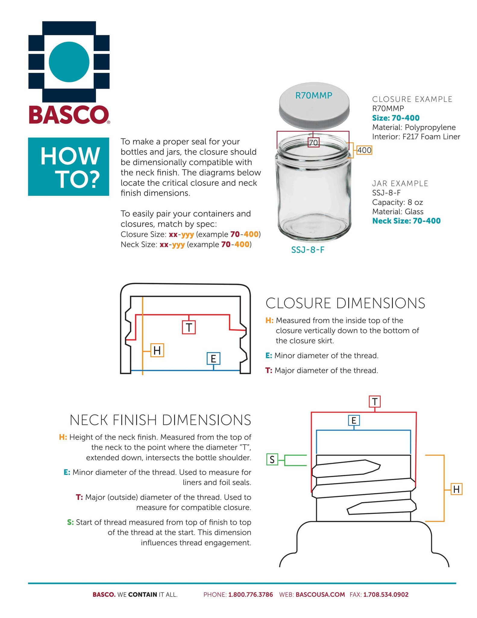 Bottle and Cap Dimensions by BASCO - Issuu