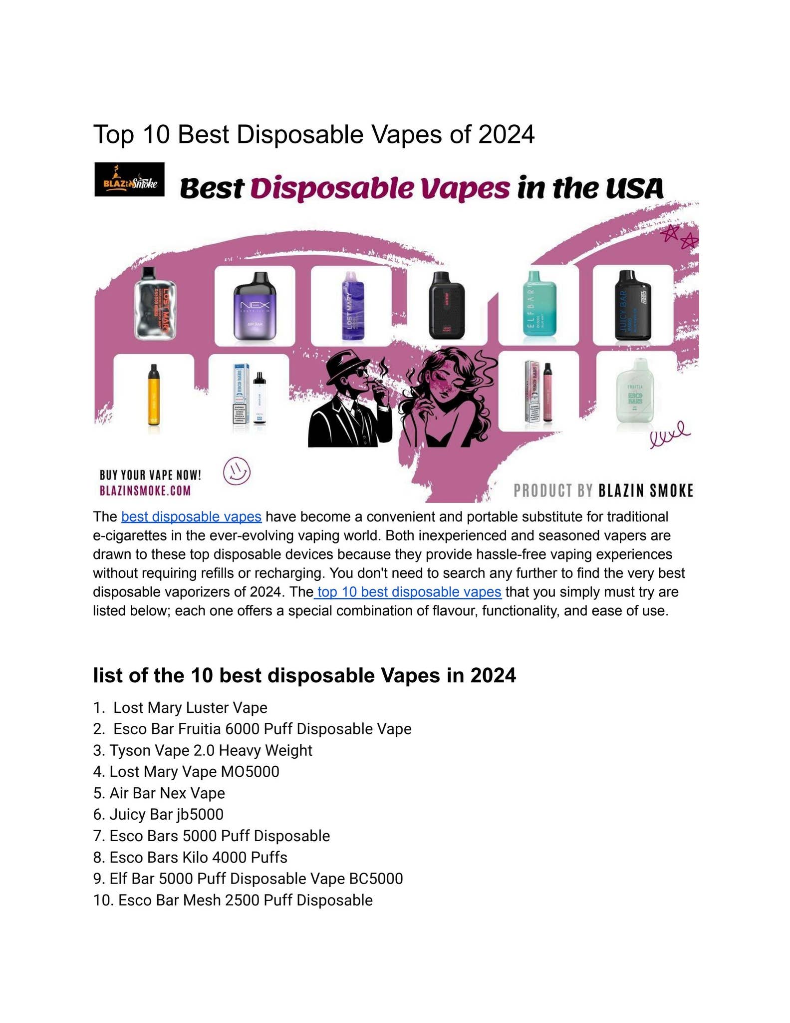elf bar vape uk Top 10 Popular Disposable Vape Brands in 2024 main image 1