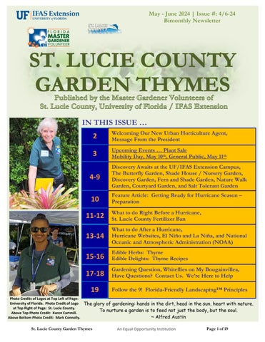 St Lucie County Garden Thymes May-June 2024