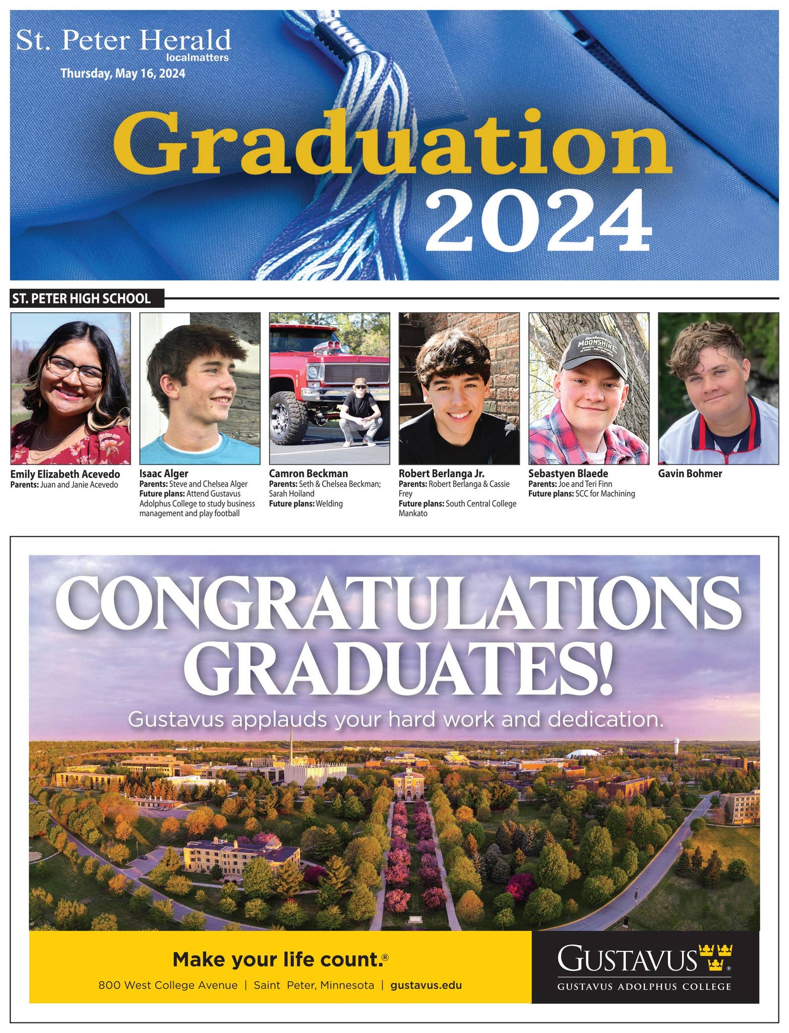 St. Peter Area Graduation 2024 by Kate Noet - Issuu