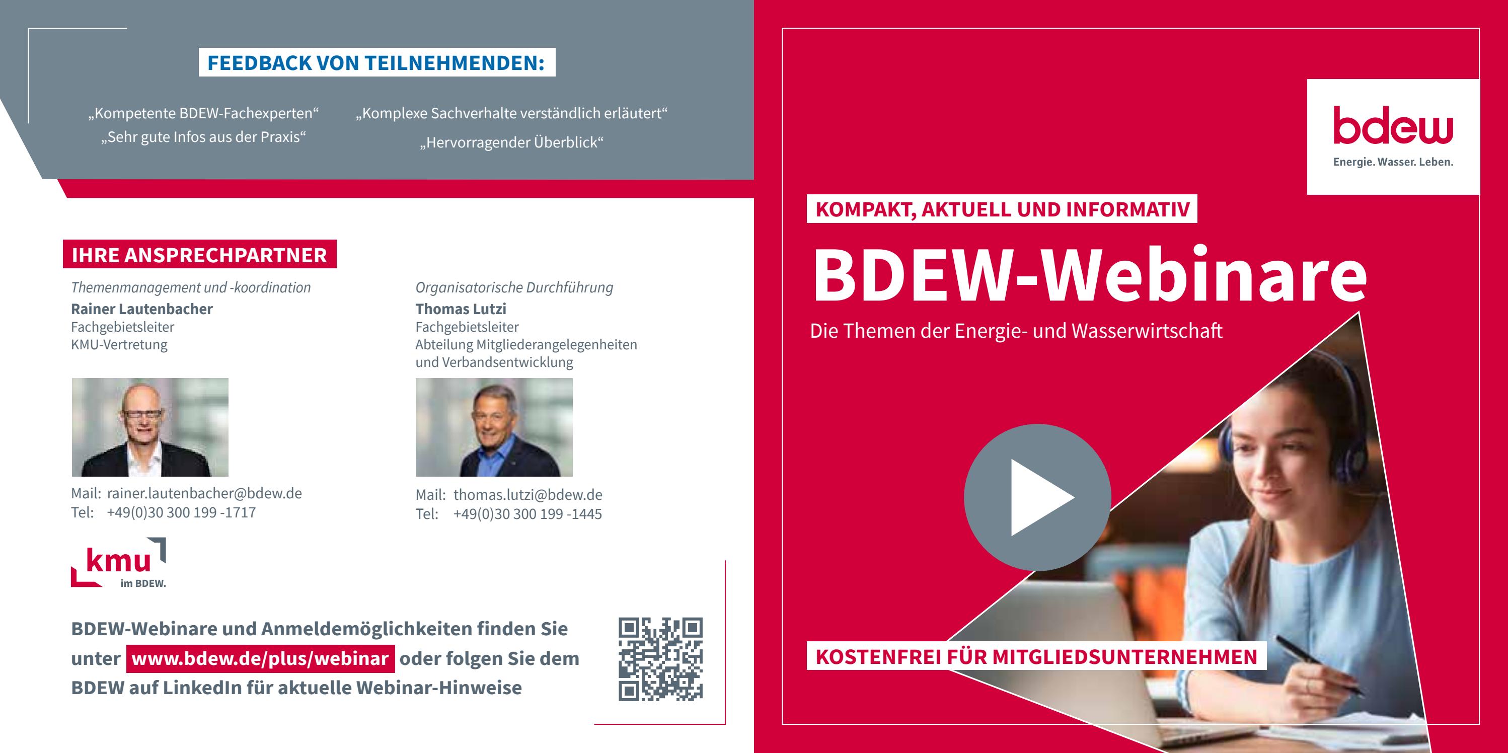 Flyer: BDEW-Webinare by BDEW - Issuu