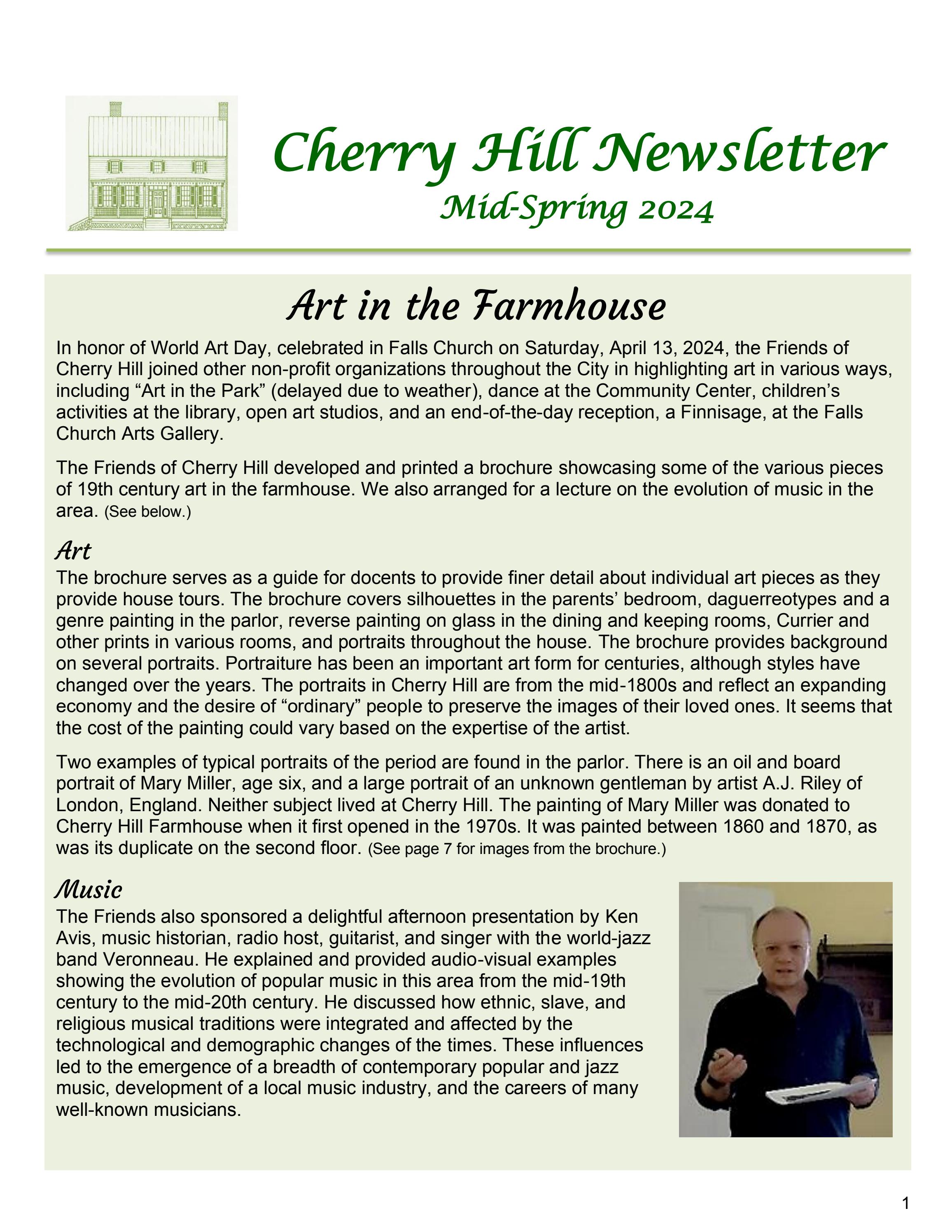 Cherry Hill Spring 2024 Newsletter by cherryhillfallschurch - Issuu