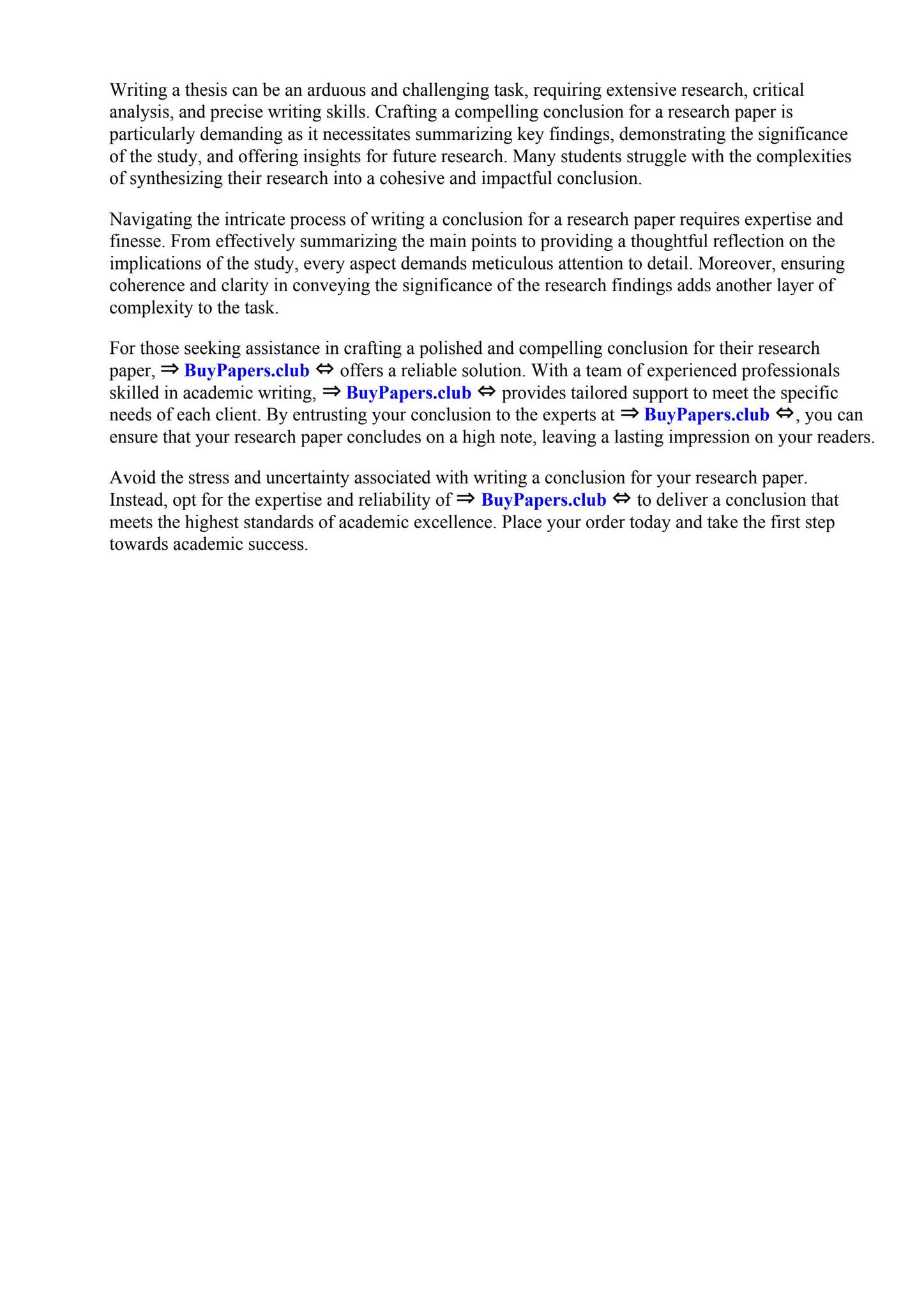 Conclusion For A Research Paper Sample by Milligan College - Issuu